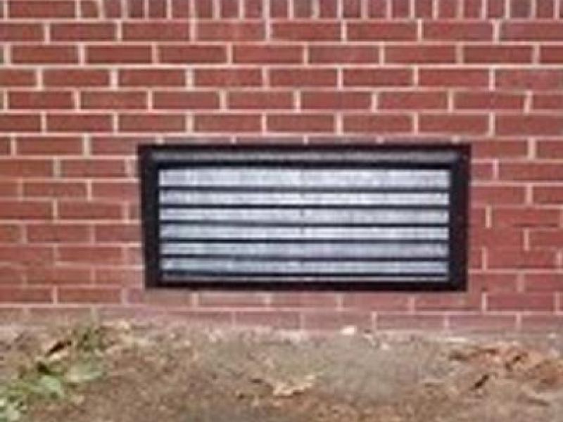 Brick Wall With Crawl Space Door