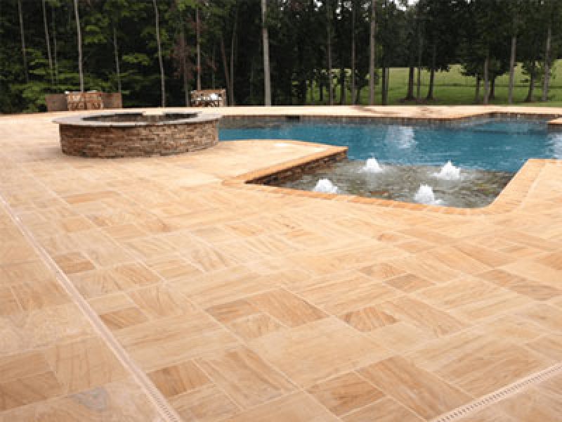 Natural Hardscapes by pool