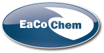 EaCo Chem logo, featuring a blue oval design with company name in bold white font.
