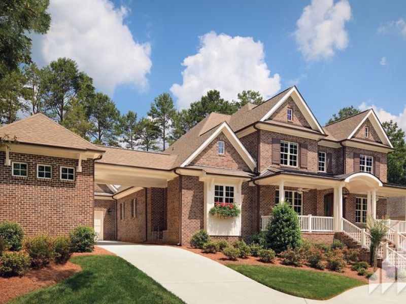 General Shale Home With Landscaped Front Yard