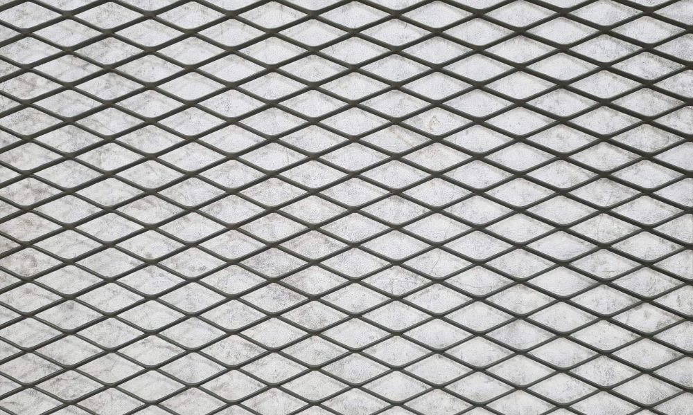 a close up view of a metal grate