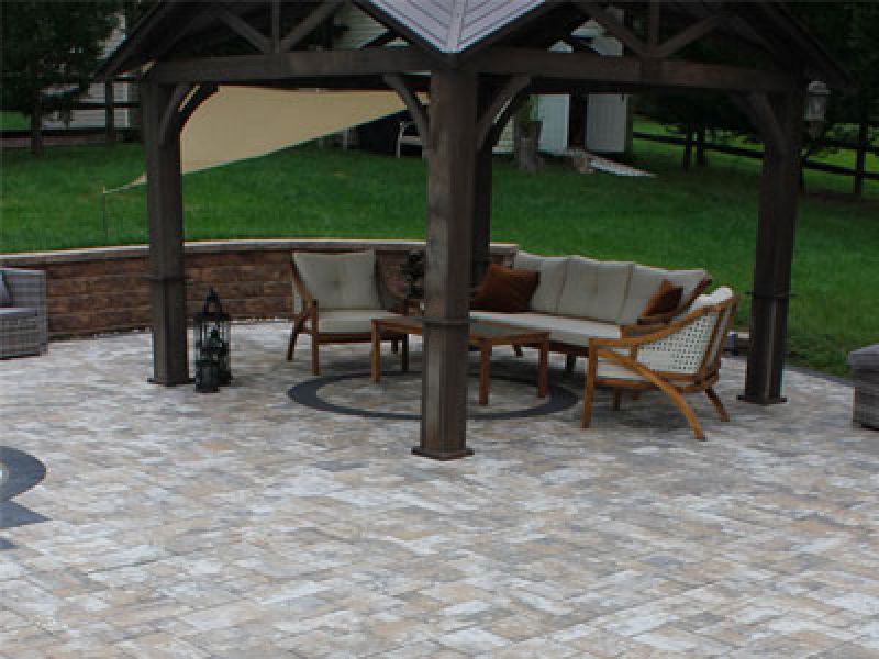 Batchelder and Collins Concrete Pavers on patio