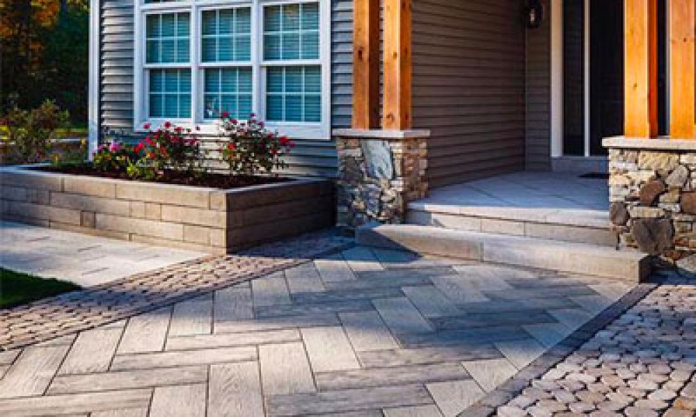 Batchelder and Collins Concrete Pavers for home entry way