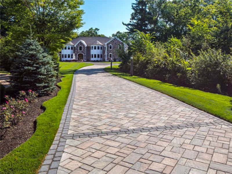 Batchelder and Collins Concrete Pavers for long driveway